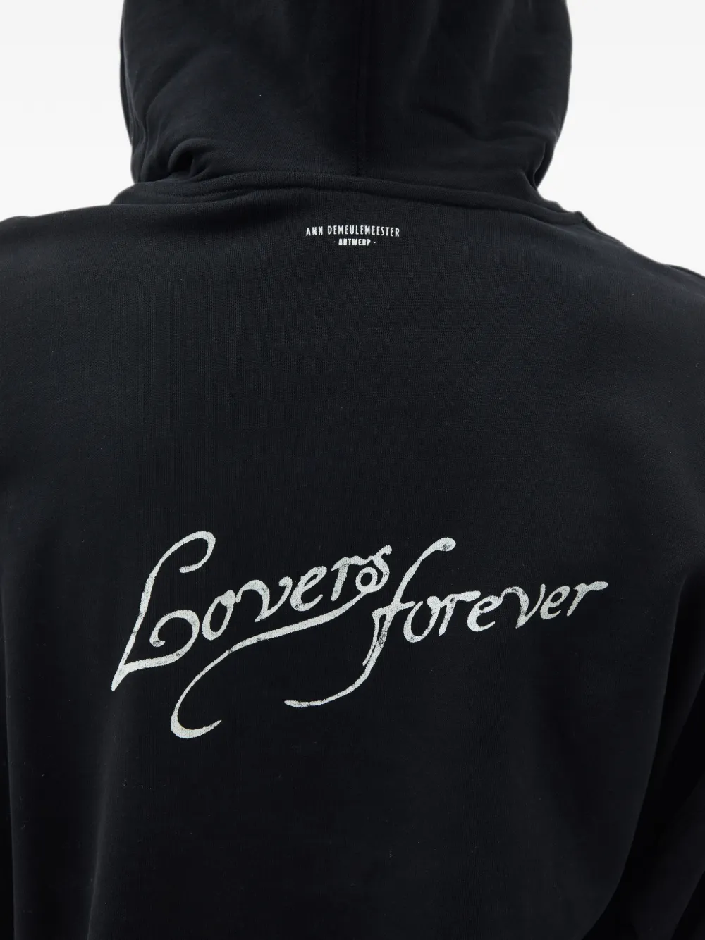 Ann Demeulemeester Bardi hoodie met print Zwart