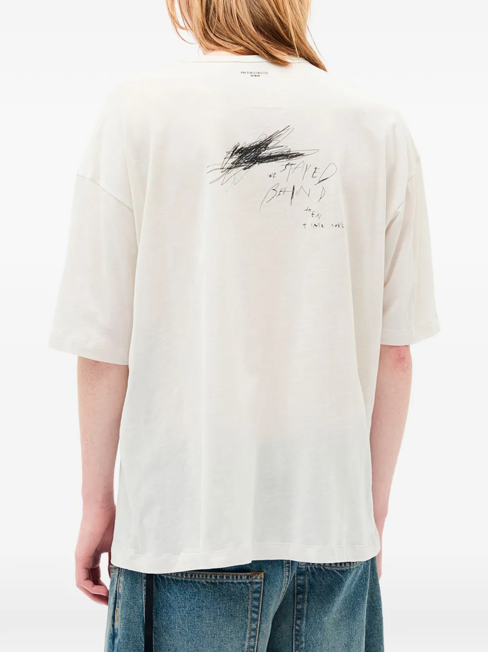 Ann Demeulemeester Dieter katoenen-T-shirt met tekst Wit