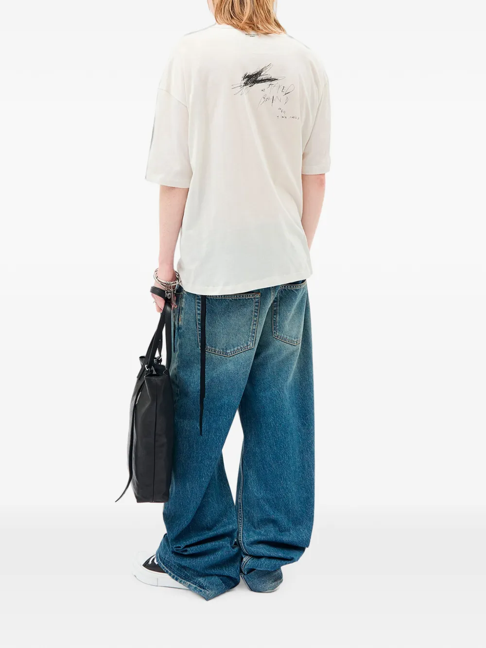 Ann Demeulemeester Dieter katoenen-T-shirt met tekst Wit