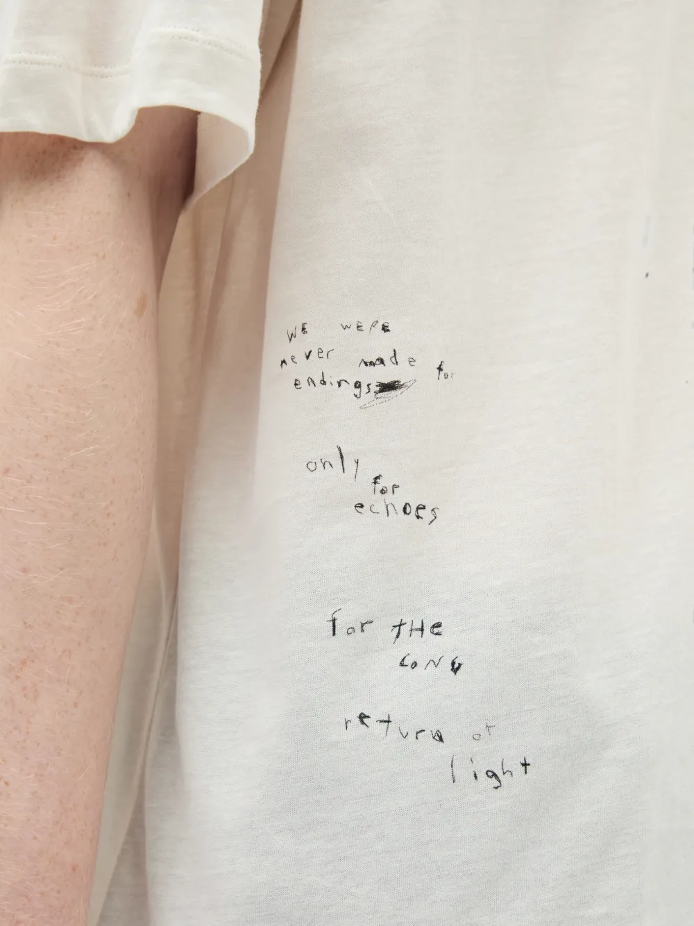 Ann Demeulemeester Dieter katoenen-T-shirt met tekst Wit