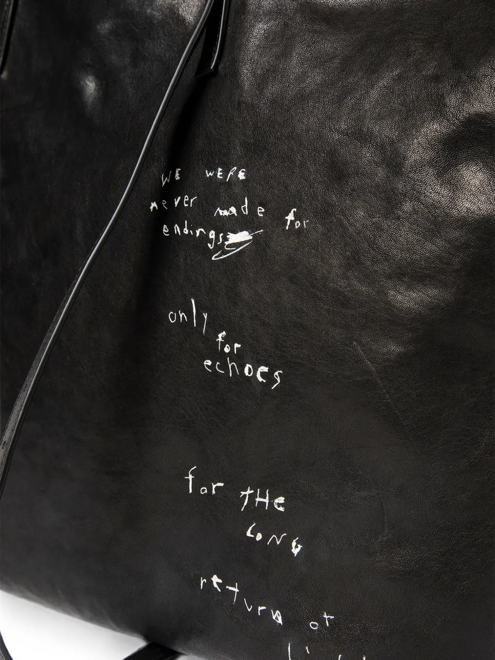 Ann Demeulemeester Bes leren shopper Zwart
