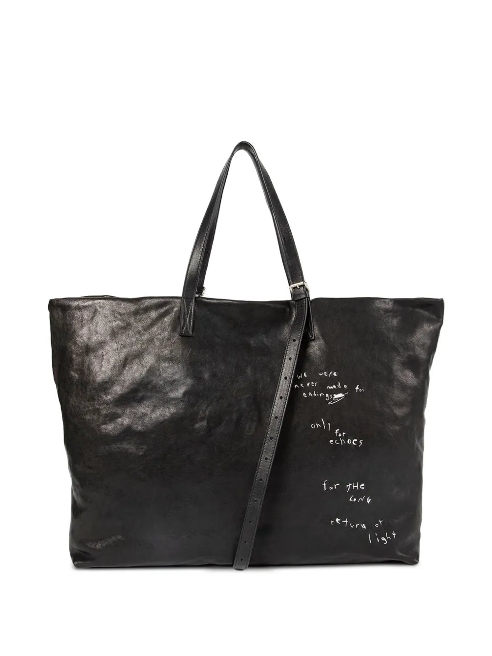 Ann Demeulemeester Bes leren shopper Zwart