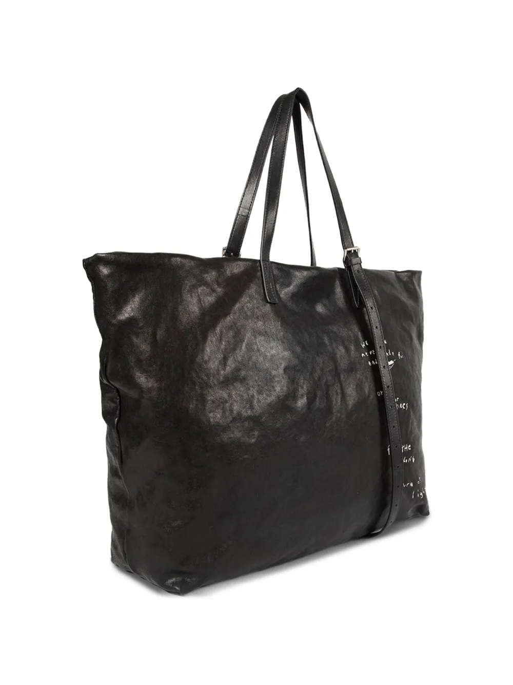 Ann Demeulemeester Bes leren shopper Zwart