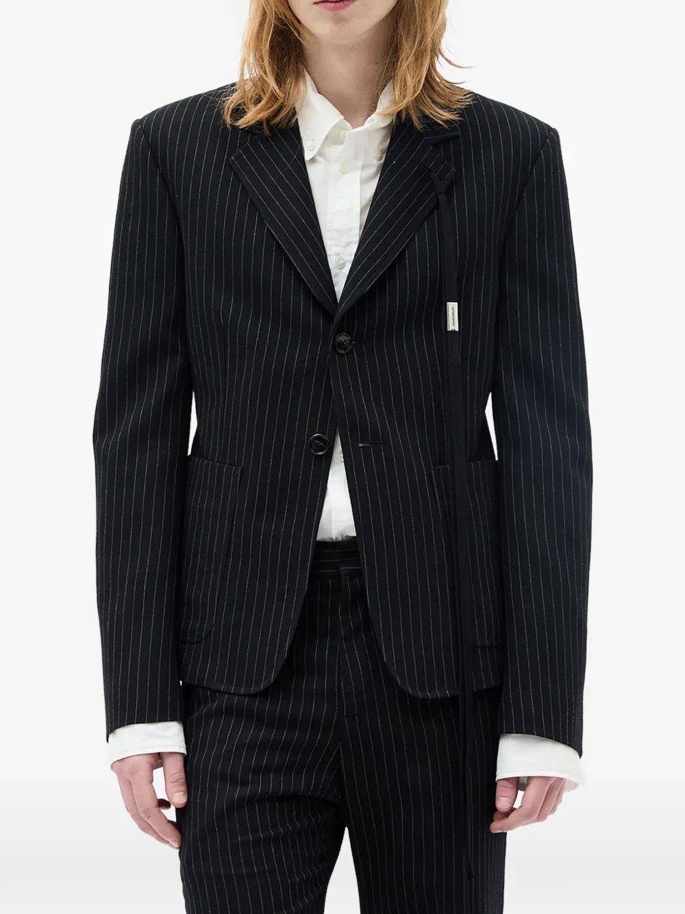 Ann Demeulemeester Blazer Rami gessato - Nero