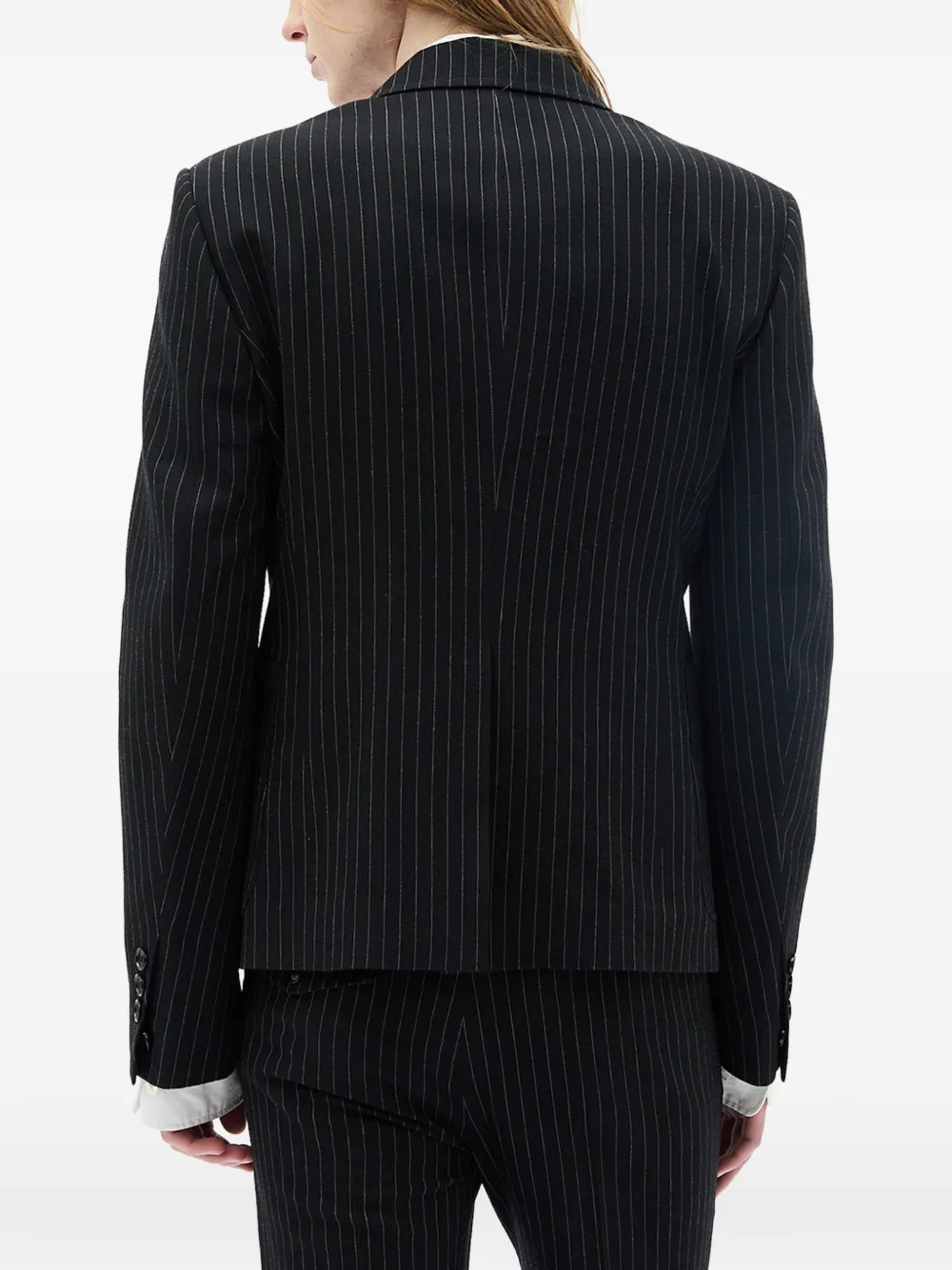 Ann Demeulemeester Rami blazer met krijtstreep Zwart