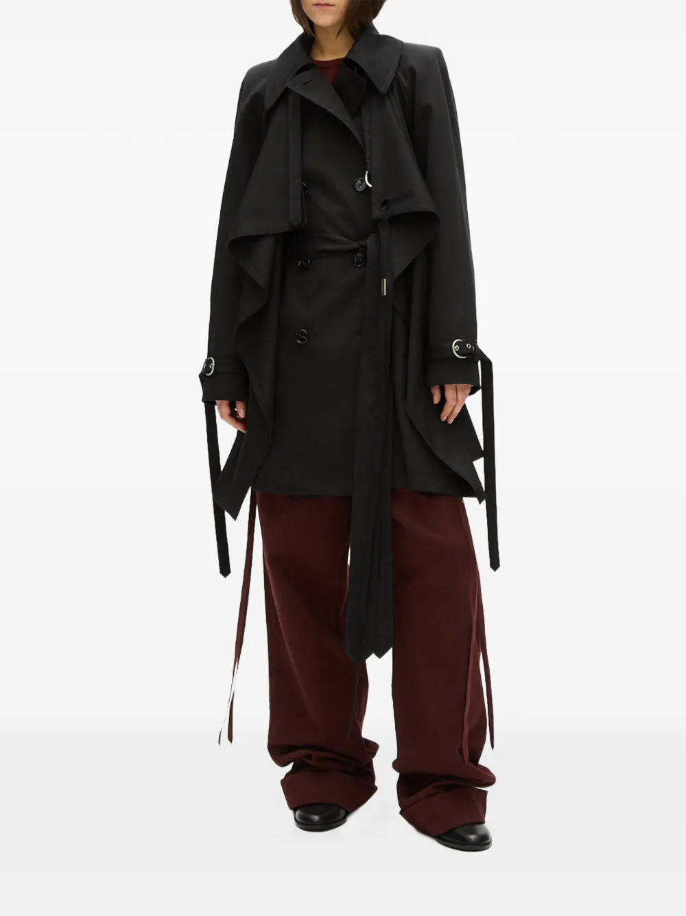 Ann Demeulemeester Reppa draped trench coat