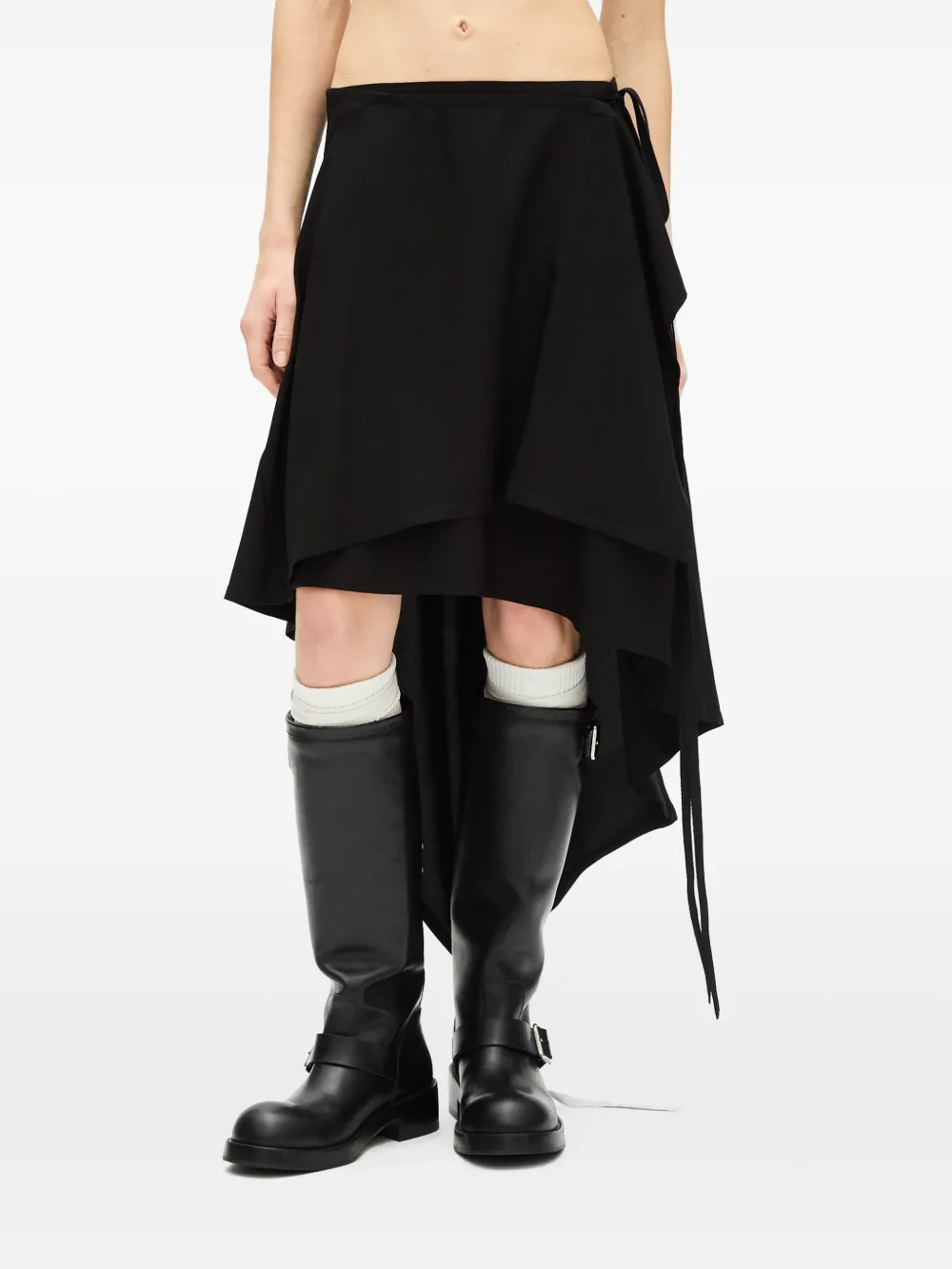 Ann Demeulemeester Gonna asimmetrica - Nero