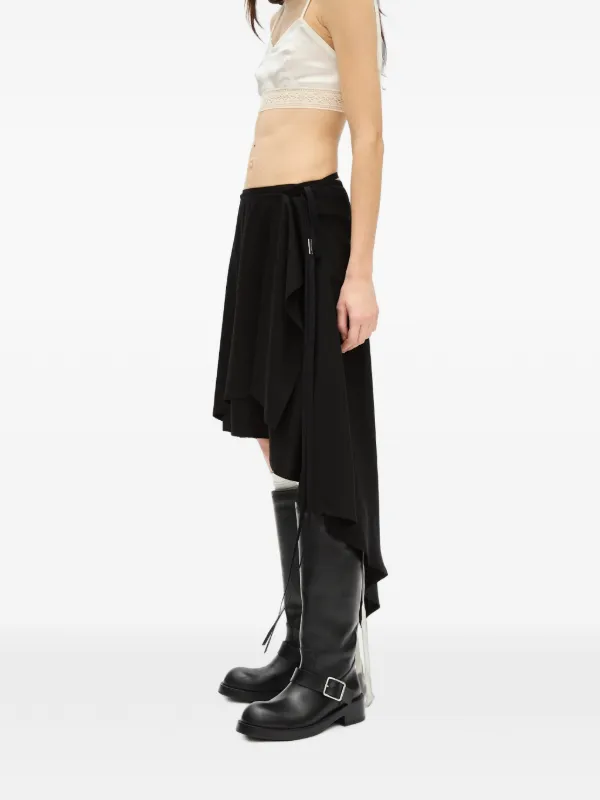 Ann Demeulemeester Layered Asymmetric Skirt | Black | FARFETCH