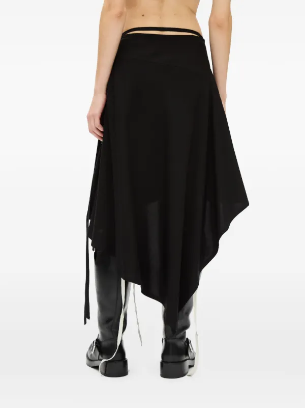 Ann Demeulemeester Layered Asymmetric Skirt | Black | FARFETCH