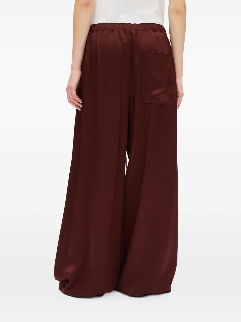 Ann Demeulemeester Nevi satijnen broek met trekkoord Rood