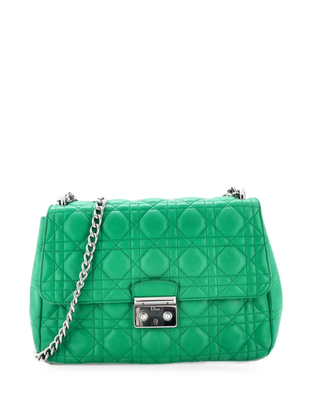 Christian Dior Pre-Owned Mittelgroße Miss Dior Bag Cannage Quilt Umhängetasche mit Kette - Grün