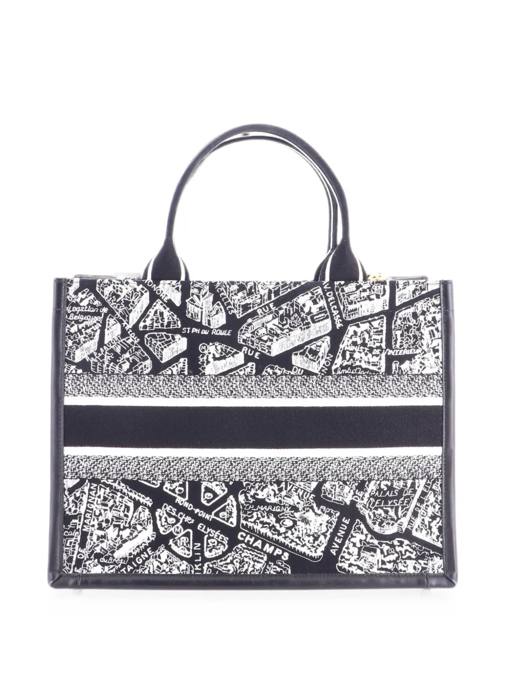 Christian Dior Pre-Owned Borsa tote Book media in tela con tracolla - Nero