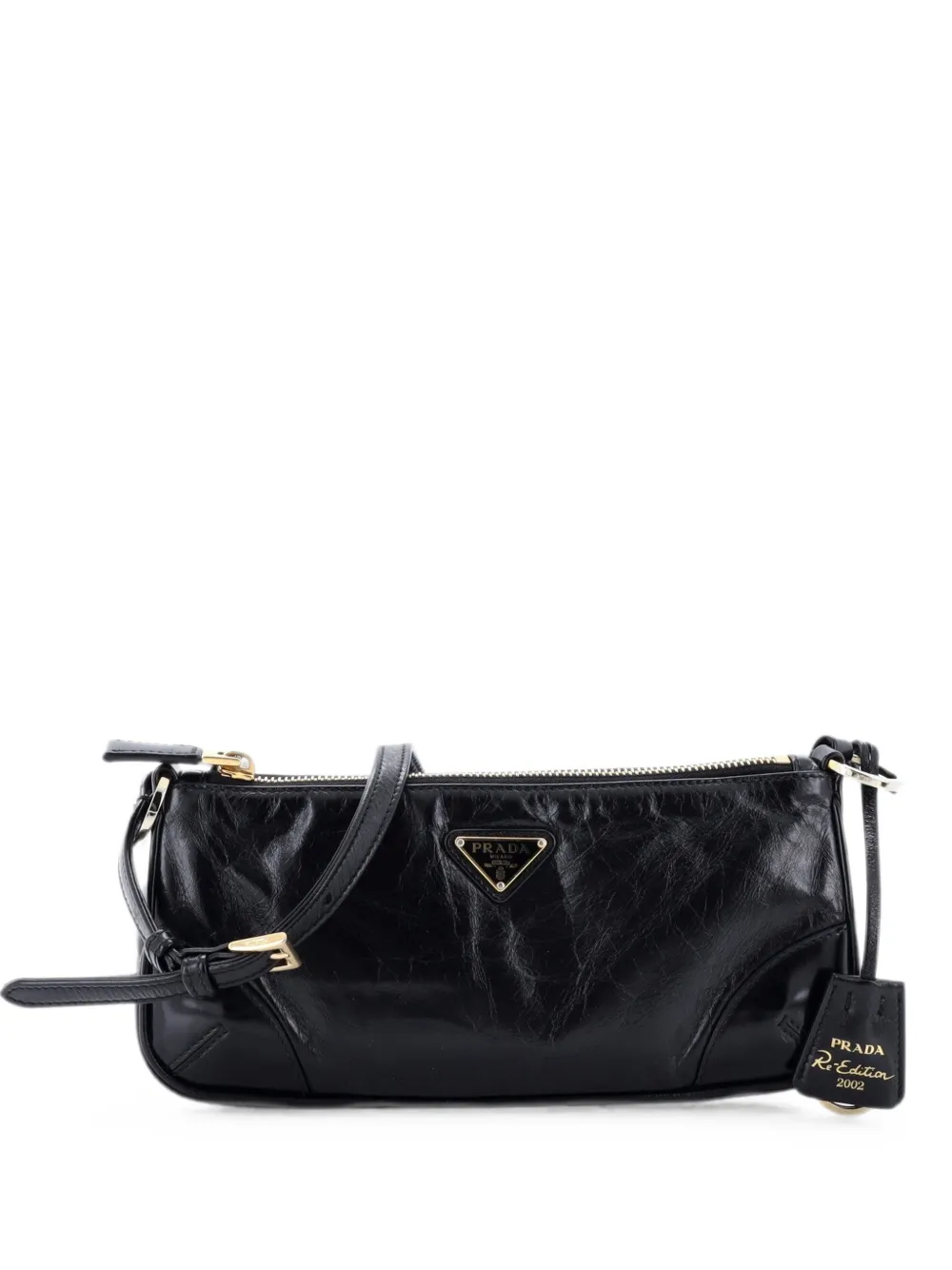 Prada Pre-Owned Borsa a spalla Re-Edition 2002 in pelle - Nero