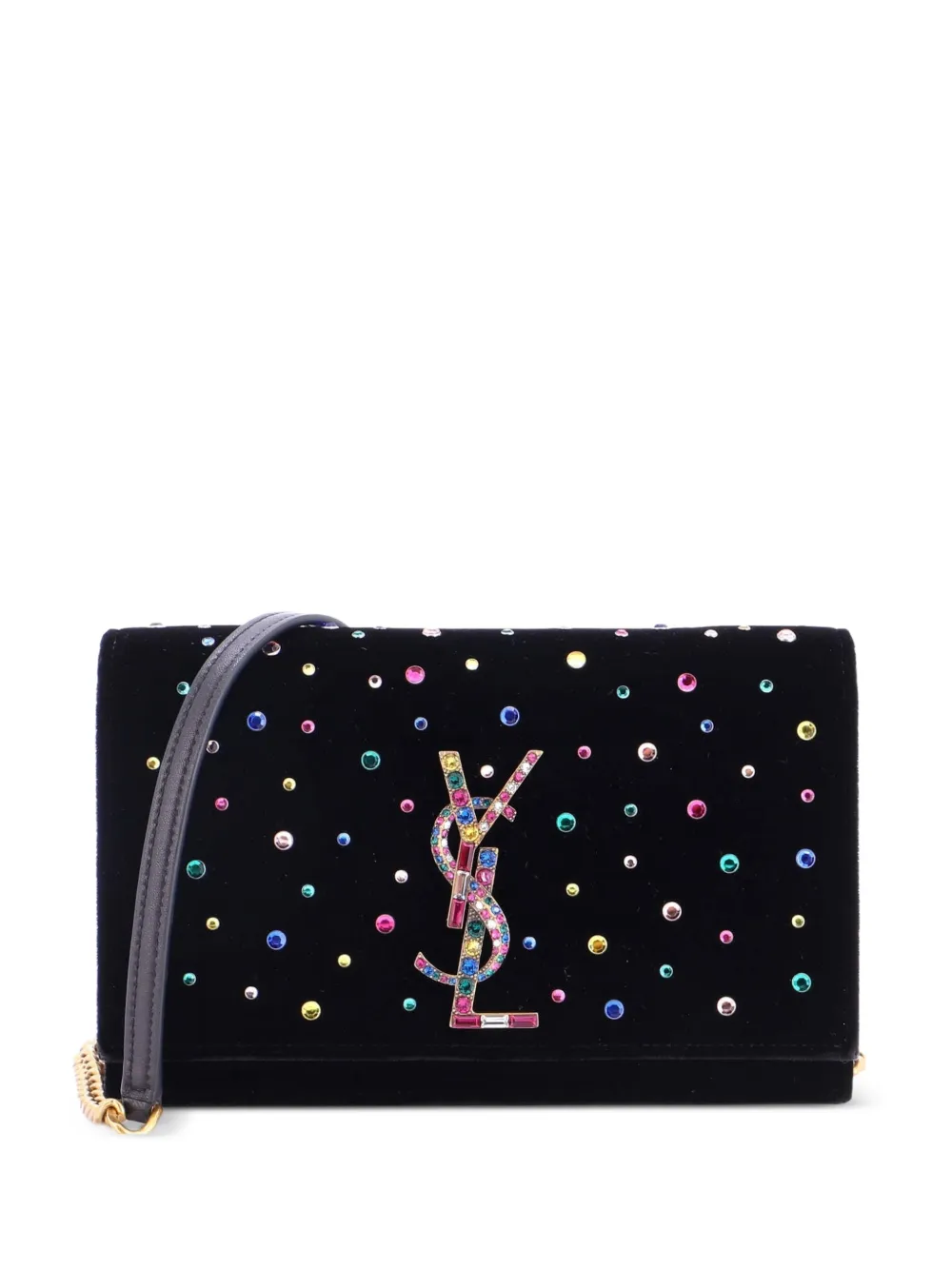 Saint Laurent Pre-Owned Borsa a tracolla Classic Monogram Wallet on Chain - Nero