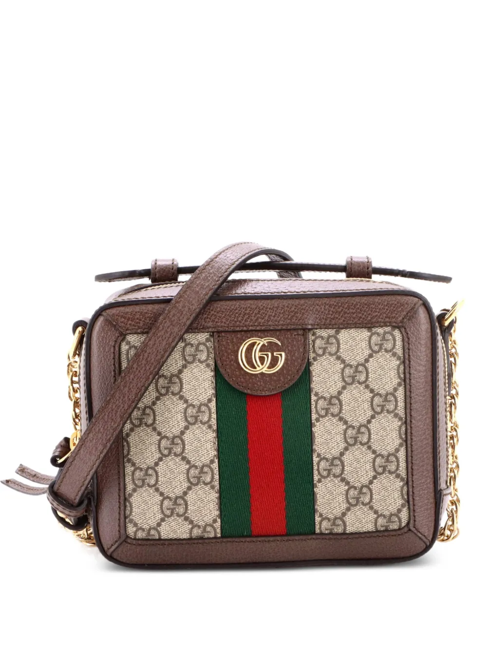 Gucci Pre-Owned Ophidia Zip Around Camera Bag GG Coated Canvas Mini shoulder bag - Brown