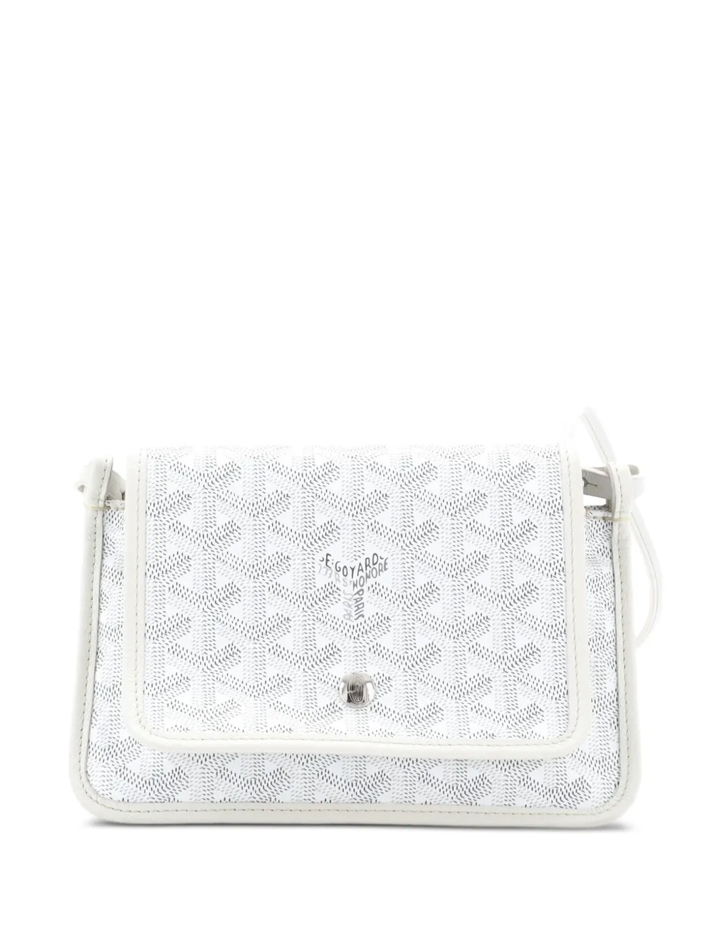 Goyard Pre-Owned Clutch Plumet in tela cerata - Bianco