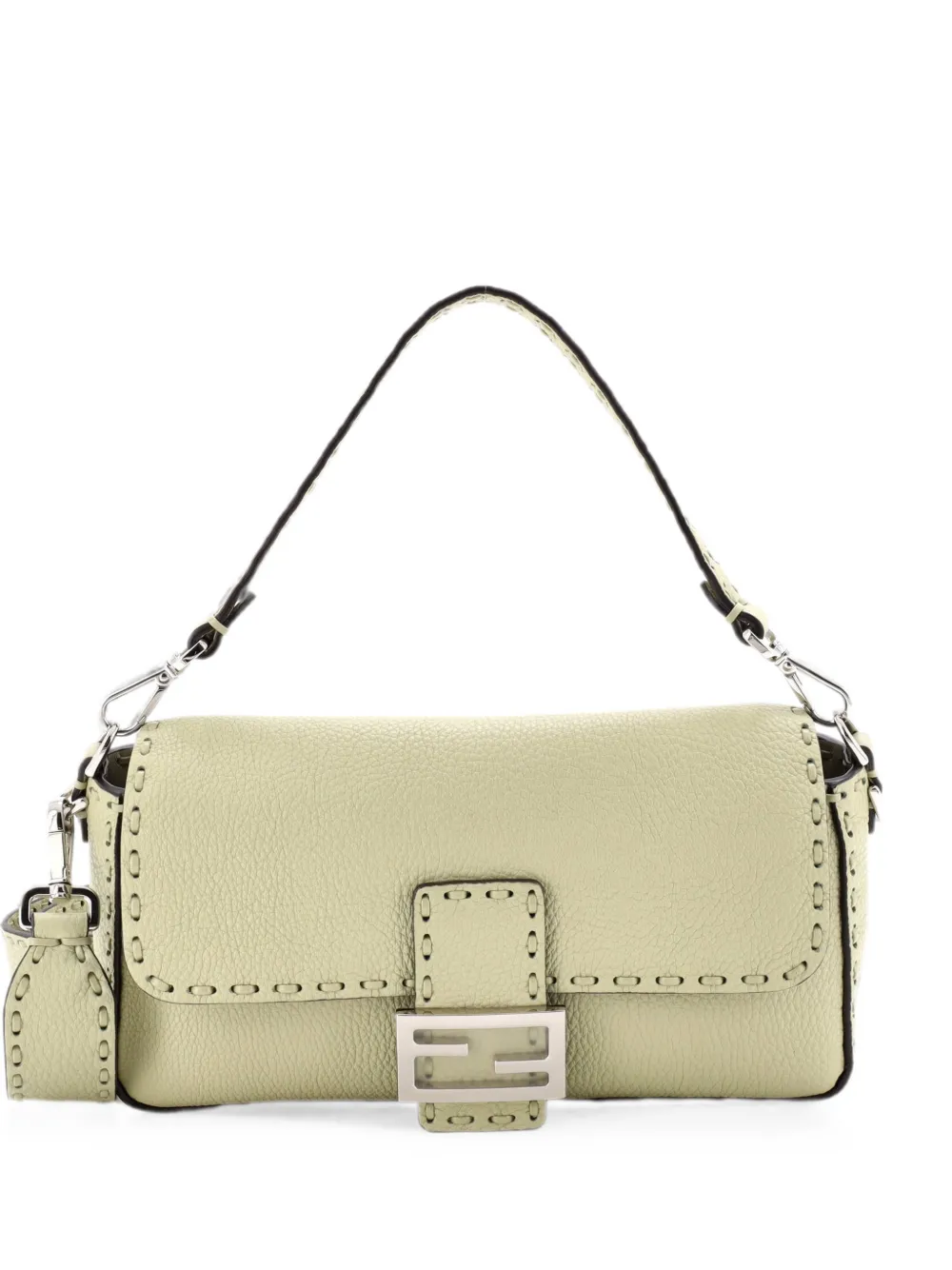 Fendi Pre-Owned Borsa a spalla Selleria Baguette NM media in pelle - Verde