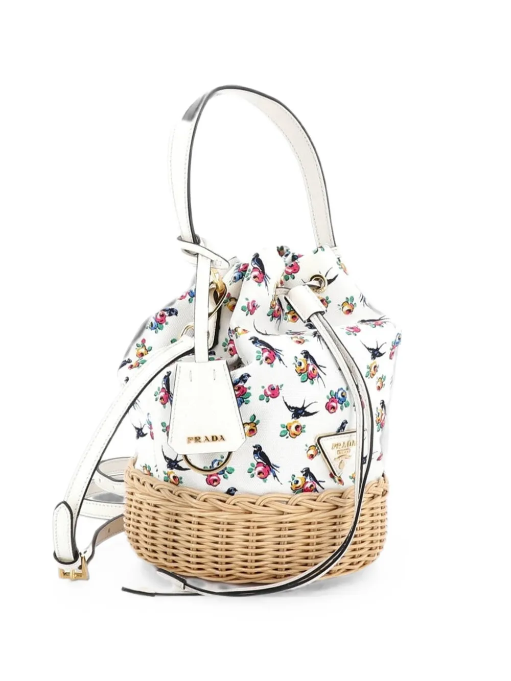 Prada Pre-Owned Borsa a secchiello con coulisse - Multicolore