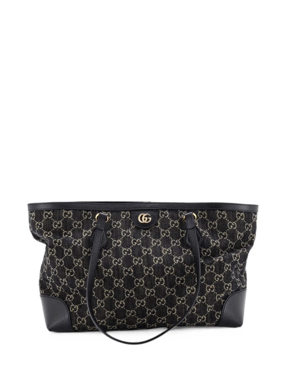 Gucci Pre-Owned Borsa tote Ophidia GG media in denim - Nero
