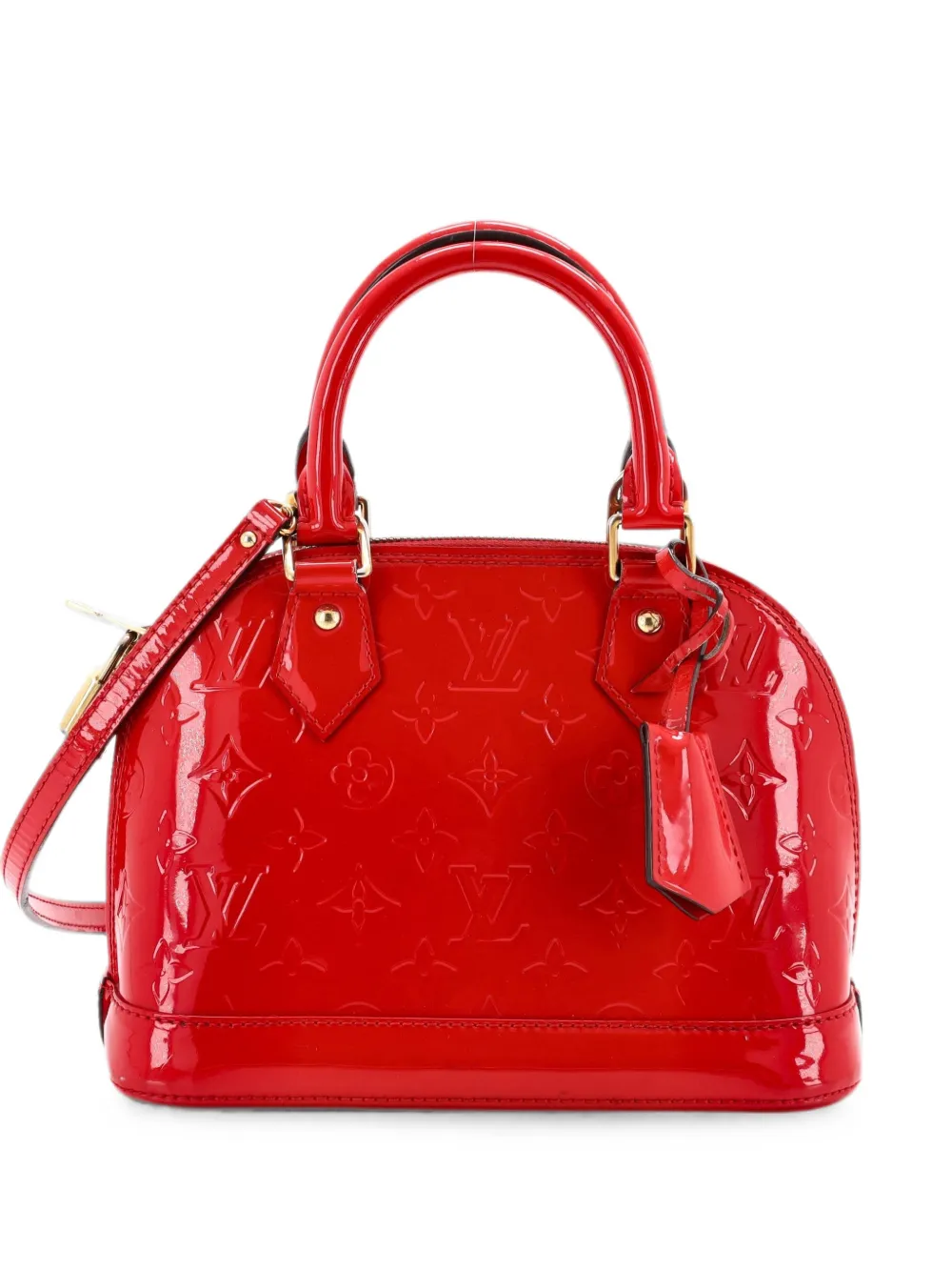 Louis Vuitton Pre-Owned Alma Monogram Vernis BB Schultertasche - Rot