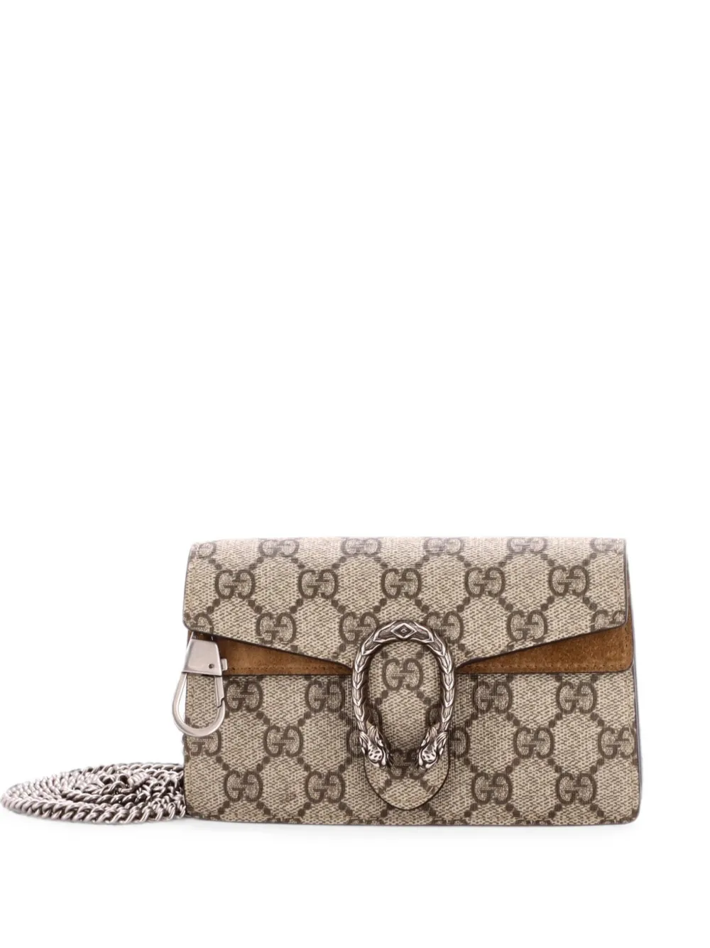 Gucci Pre-Owned Borsa a tracolla Dionysus super mini in tela cerata GG - Marrone