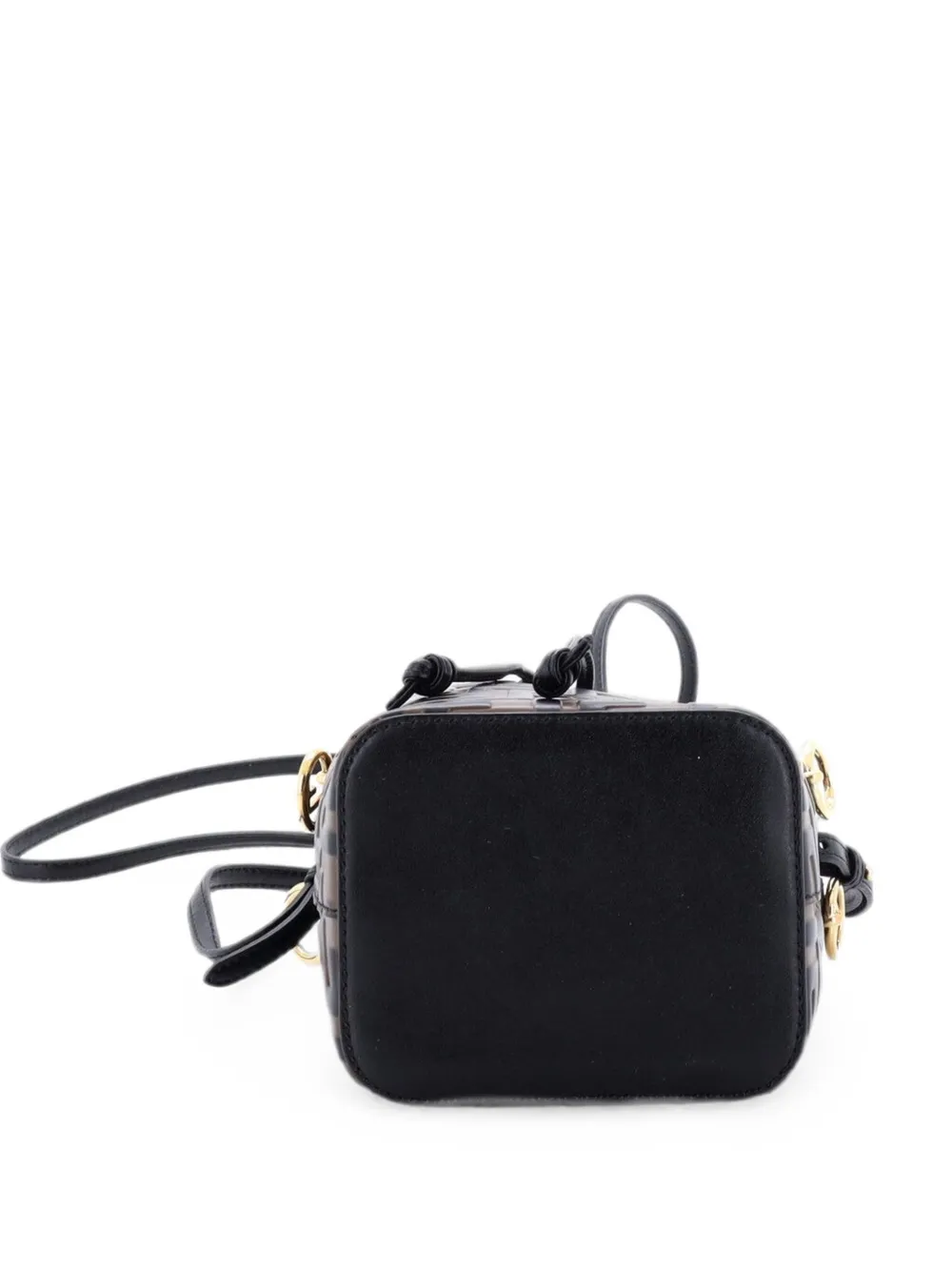 Fendi Pre-Owned Borsa a secchiello Mon Tresor mini in pelle goffrata con motivo Zucca - Marrone