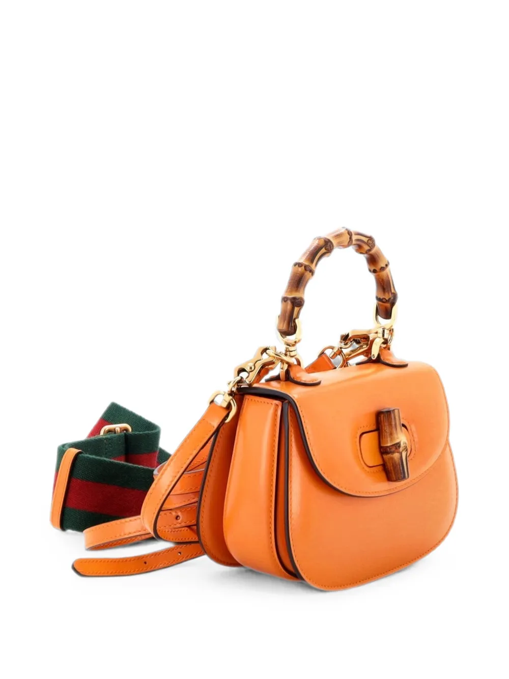 Gucci Pre-Owned バンブー 1947 トップハンドル バッグ レザー ミニ
