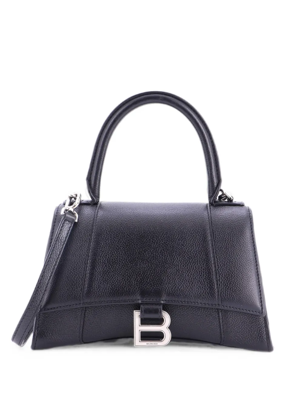 Balenciaga Pre-Owned Borsa a tracolla Hourglass piccola in pelle con manico - Nero