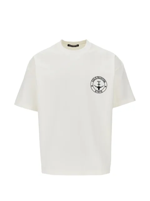 COLE BUXTON State logo-print cotton T-shirt