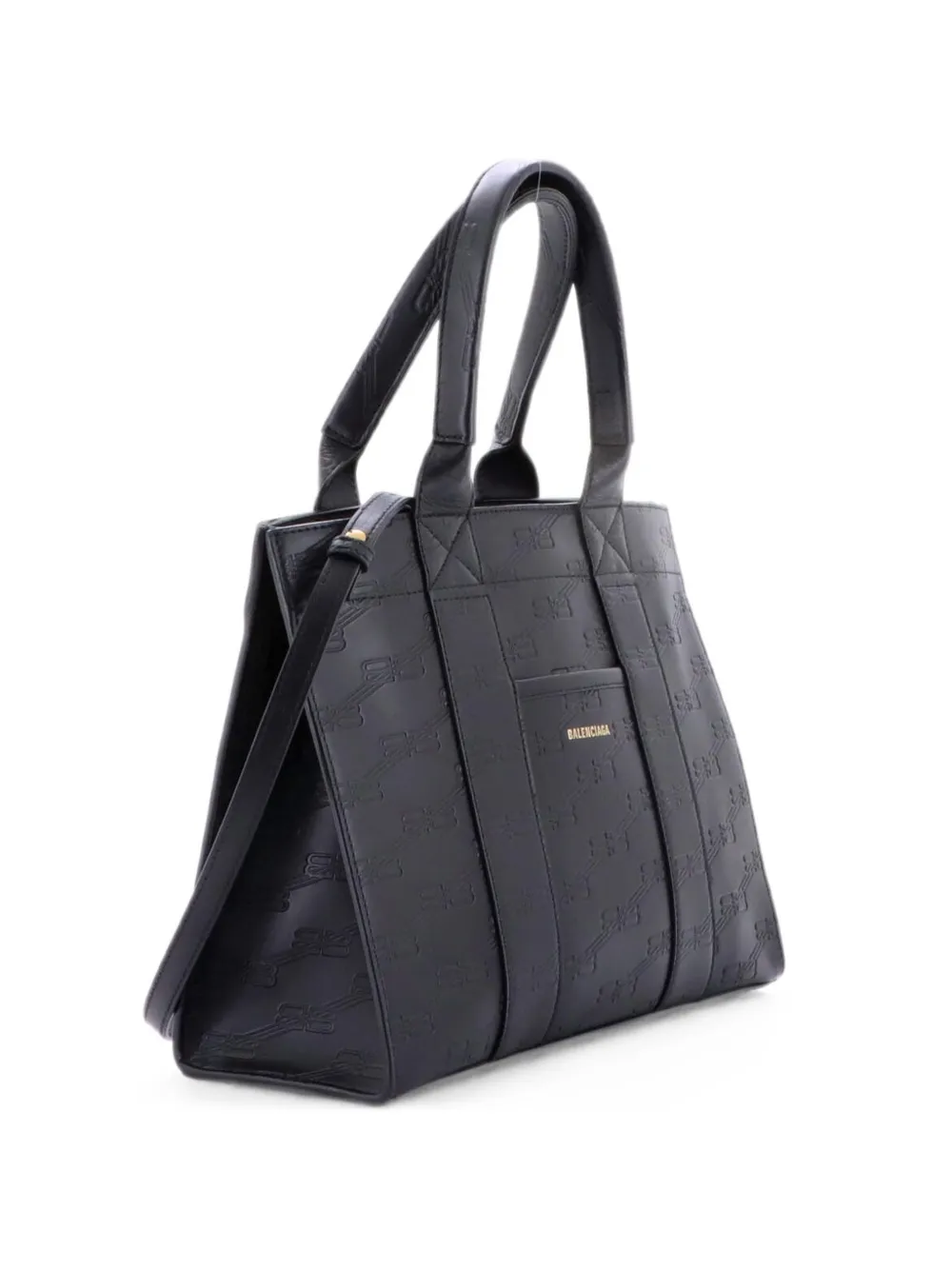 Balenciaga Pre-Owned Borsa tote piccola in pelle goffrata - Nero