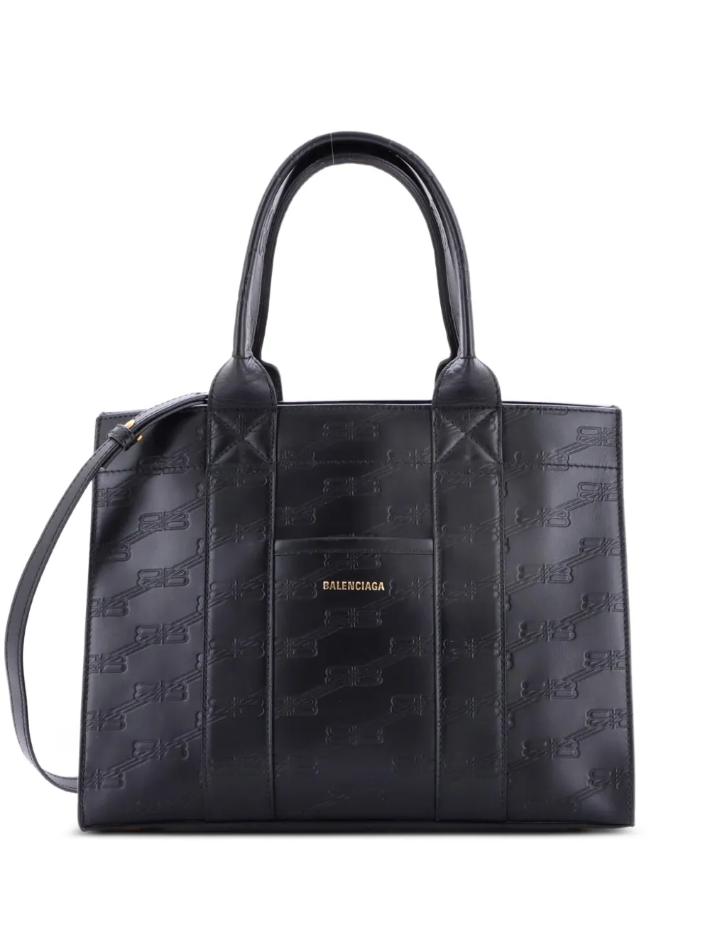 Balenciaga Pre-Owned Borsa tote piccola in pelle goffrata - Nero