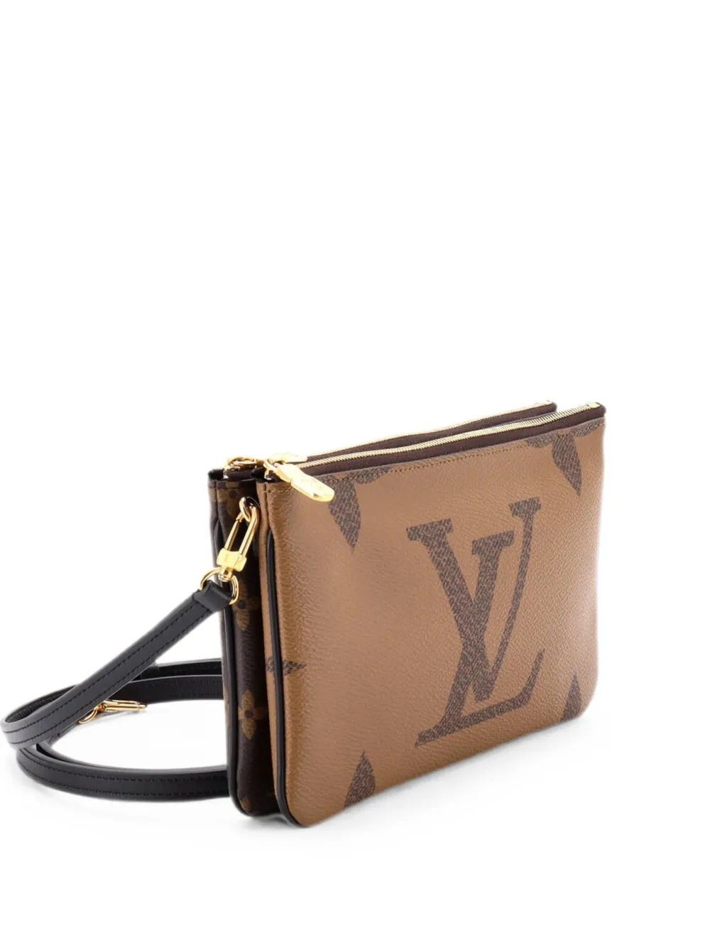 Louis Vuitton Pre-Owned Clutch Reverse Monogram Giant con doppia zip - Marrone