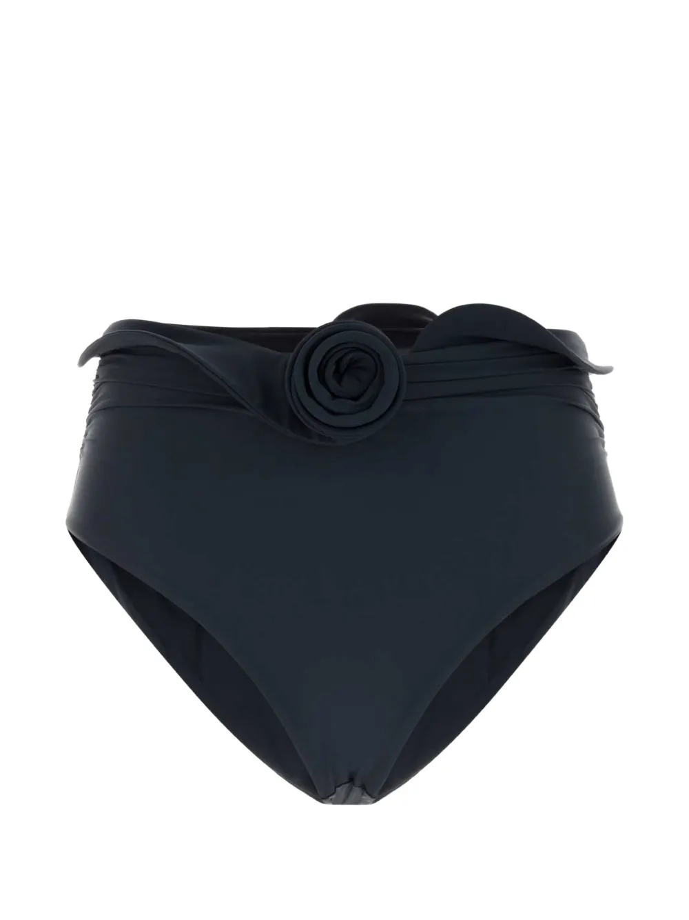 Magda Butrym rosette-detail ruched bikini bottom - Blau