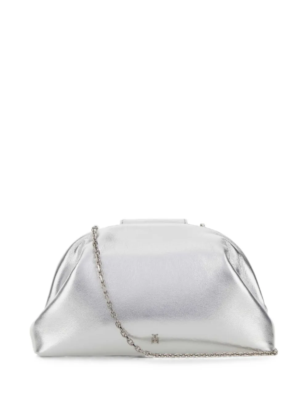Amina Muaddi Camelia Crystal-embellished Clutch Bag in Silver, view 2
