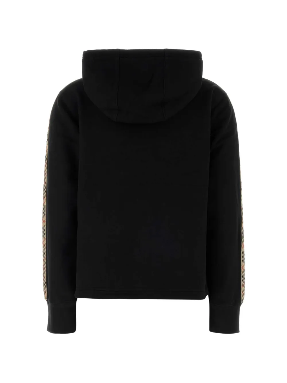 Burberry Hoodie met geruite strepen en rits Zwart