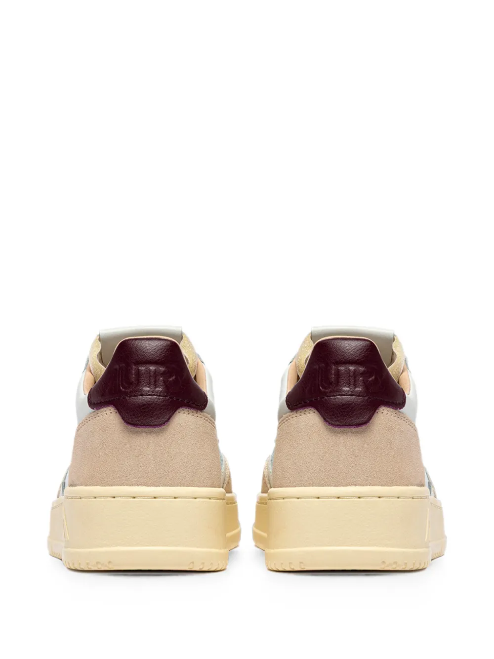 Autry Medalist panelled leather sneakers Beige