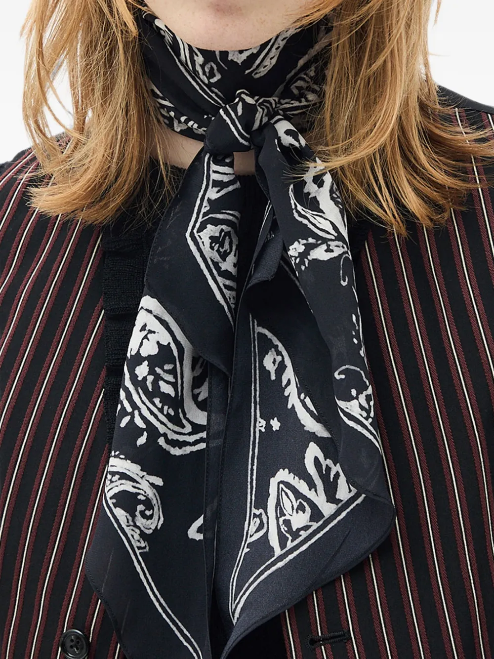 Ann Demeulemeester Kaare gilet met krijtstreep Zwart
