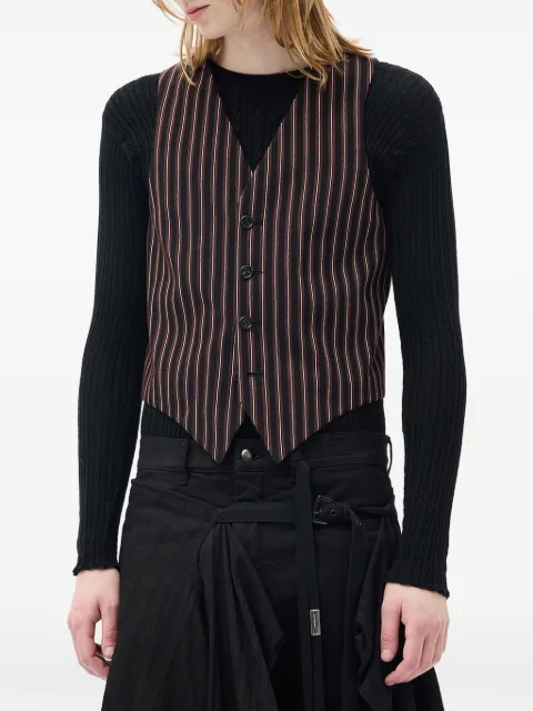 Ann Demeulemeester 카레 핀스트라이프 패턴 베스트