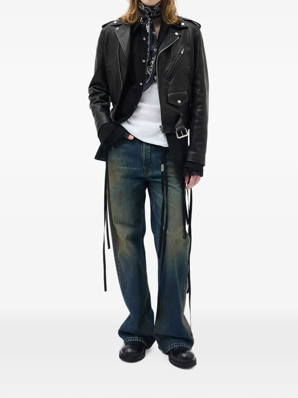 Ann Demeulemeester Andre overhemd met verticale streep Zwart