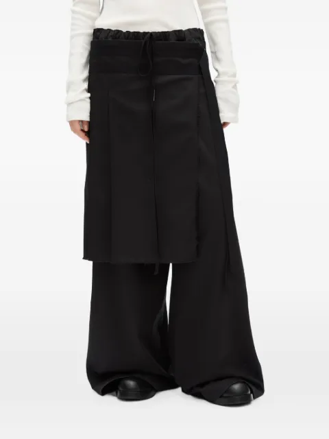 Ann Demeulemeester layered wide-leg trousers