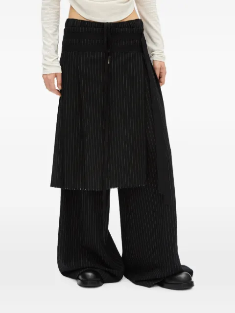 Ann Demeulemeester Marke chalk-stripe layered trousers