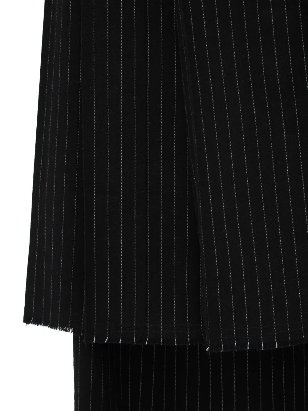 Ann Demeulemeester Marke gelaagde broek met krijtstreep Zwart