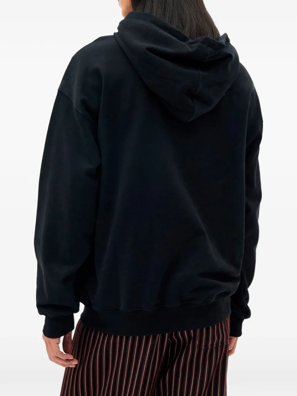 Ann Demeulemeester Bardi hoodie met geborduurd logo en trekkoord Zwart