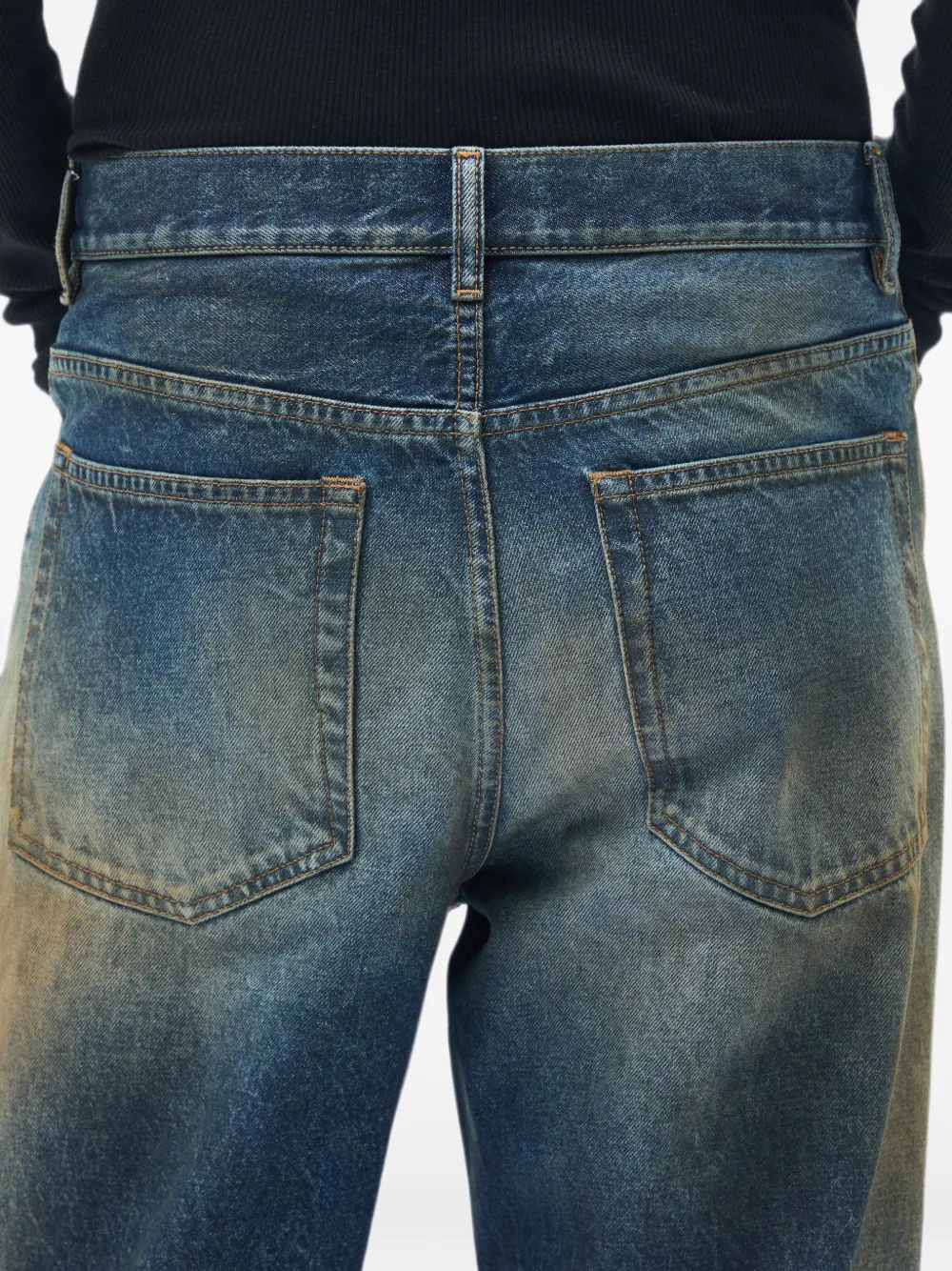 Ann Demeulemeester Jeans met kanten detail en stonewashed-effect Blauw