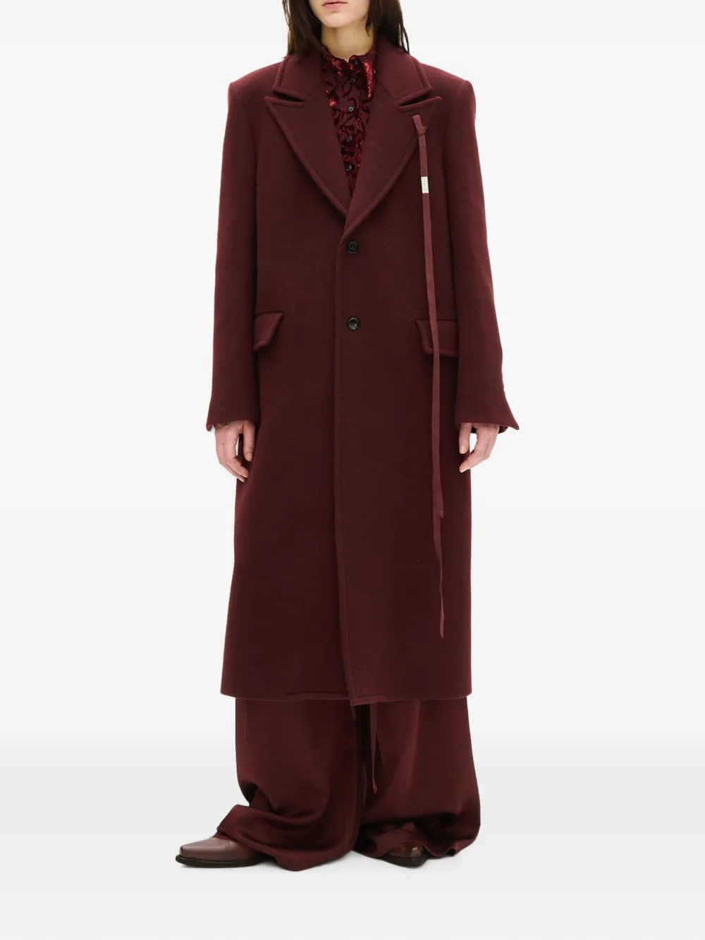 Ann Demeulemeester Aldina coat - Red