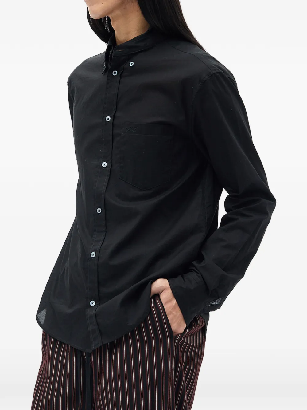 Ann Demeulemeester Button-down overhemd Zwart