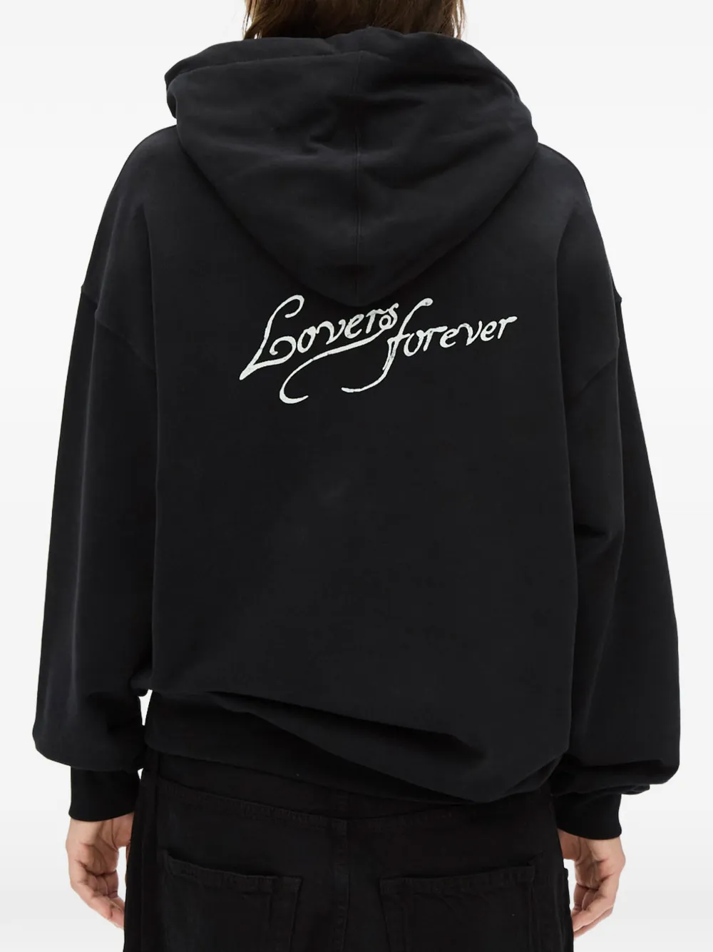 Ann Demeulemeester Cara hoodie met trekkoord Zwart
