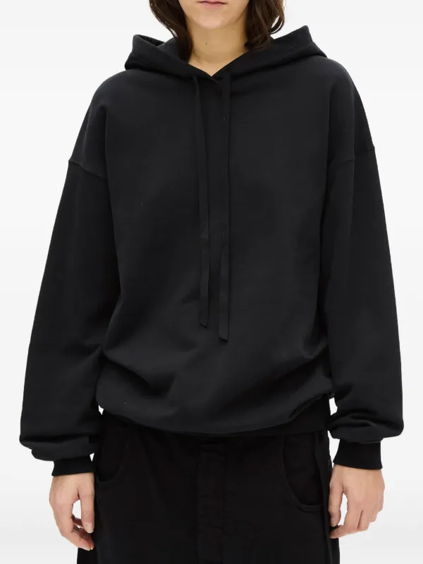 Ann Demeulemeester Cara Drawstring Hoodie in Black