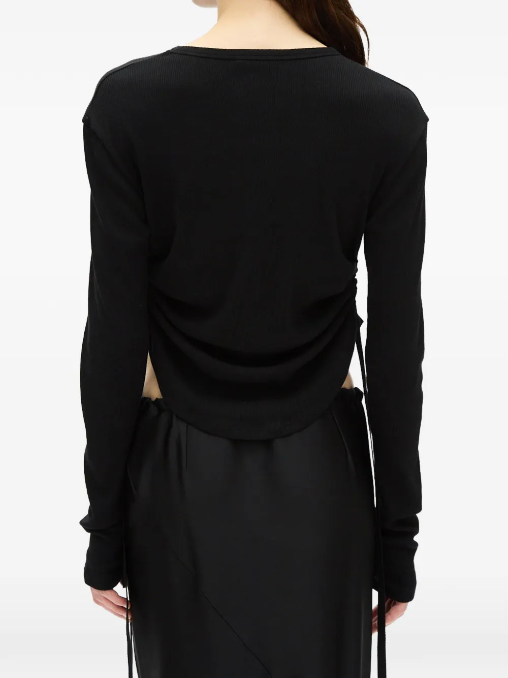 Ann Demeulemeester Gekreukt T-shirt met stippen Zwart