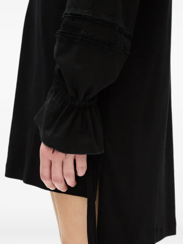 ann demeulemeester shirt dress Ann Demeulemeester black minimalist shirt dress or tunic